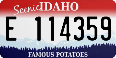 ID license plate E114359