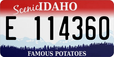 ID license plate E114360