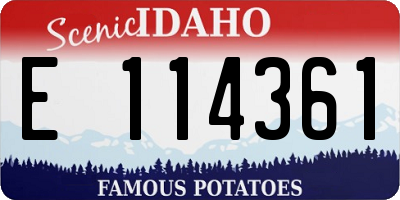 ID license plate E114361