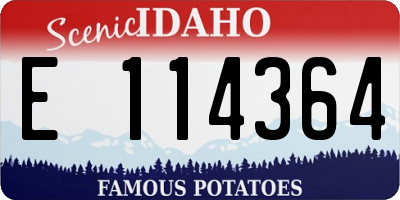 ID license plate E114364