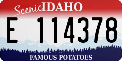 ID license plate E114378