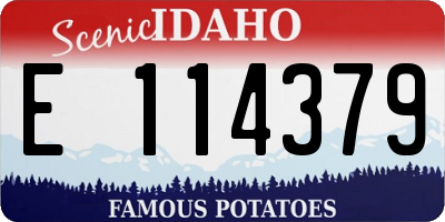 ID license plate E114379