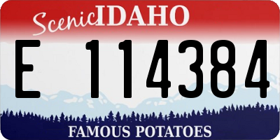 ID license plate E114384