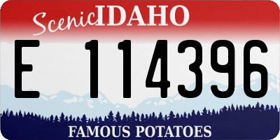 ID license plate E114396