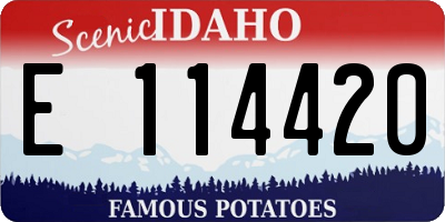 ID license plate E114420