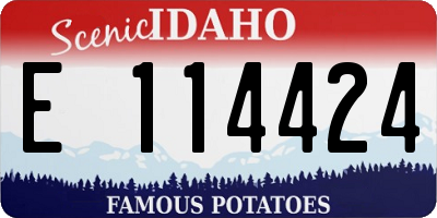 ID license plate E114424