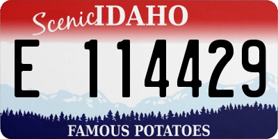 ID license plate E114429