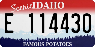 ID license plate E114430
