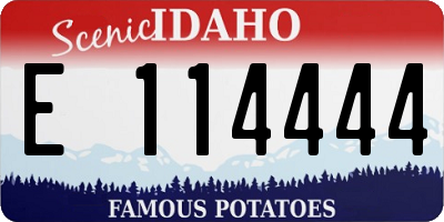 ID license plate E114444