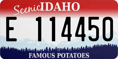 ID license plate E114450