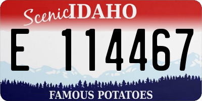 ID license plate E114467