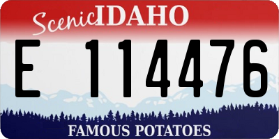 ID license plate E114476