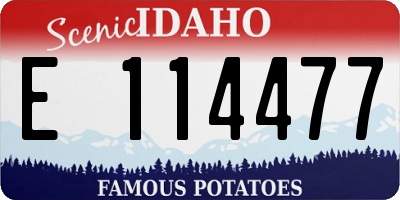 ID license plate E114477