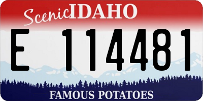 ID license plate E114481
