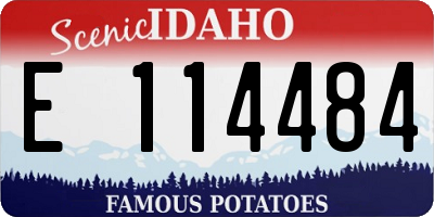 ID license plate E114484