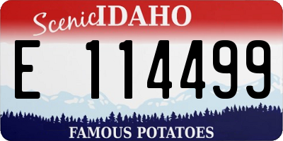 ID license plate E114499
