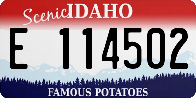 ID license plate E114502