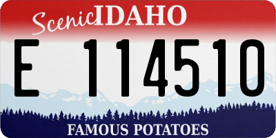 ID license plate E114510