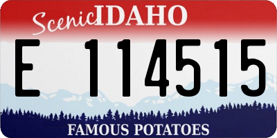 ID license plate E114515