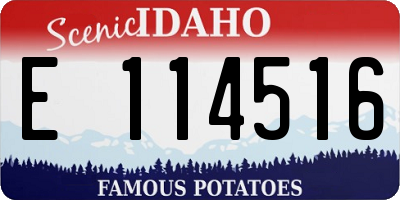 ID license plate E114516