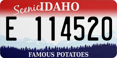 ID license plate E114520