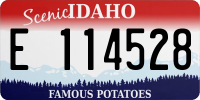 ID license plate E114528