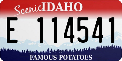 ID license plate E114541