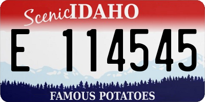 ID license plate E114545