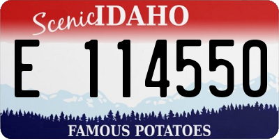 ID license plate E114550