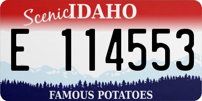 ID license plate E114553