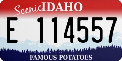ID license plate E114557