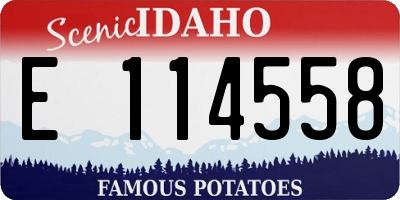 ID license plate E114558