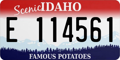 ID license plate E114561