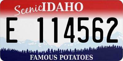 ID license plate E114562