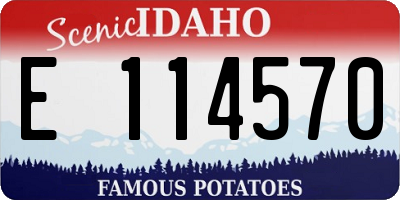 ID license plate E114570