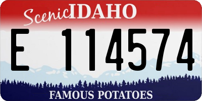 ID license plate E114574