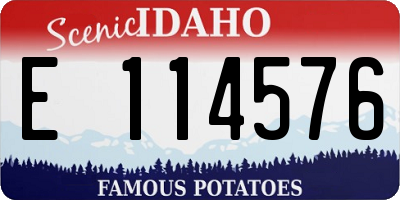 ID license plate E114576