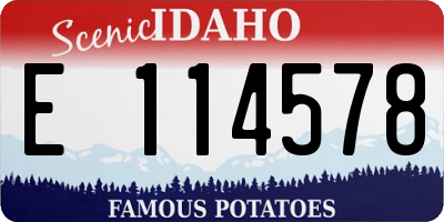 ID license plate E114578