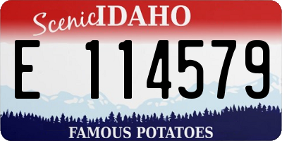 ID license plate E114579