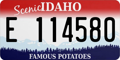 ID license plate E114580
