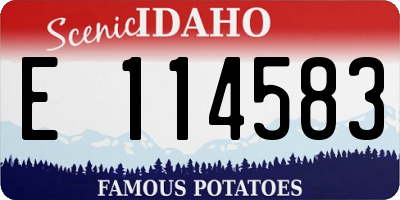 ID license plate E114583