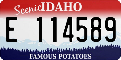 ID license plate E114589
