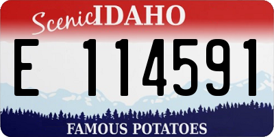 ID license plate E114591