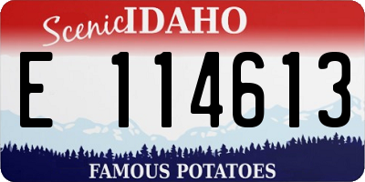 ID license plate E114613