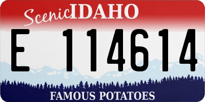 ID license plate E114614