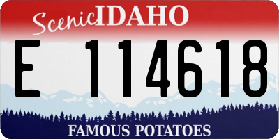 ID license plate E114618