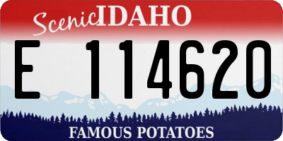 ID license plate E114620