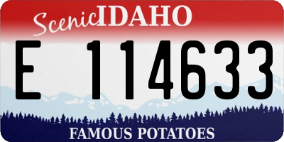 ID license plate E114633
