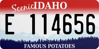 ID license plate E114656