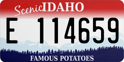 ID license plate E114659